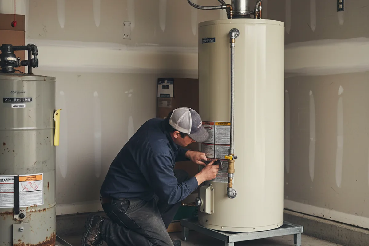 Water heater and shutoff valve replacement in Edgefield