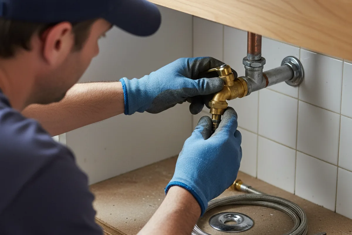 Shutoff valve and fitting work during Emergency Plumbing in Edgefield